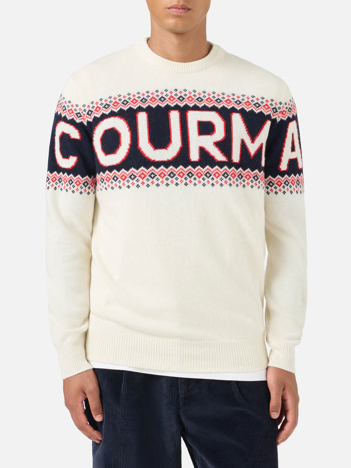 Crewneck sweater Heron with Courma jacquard