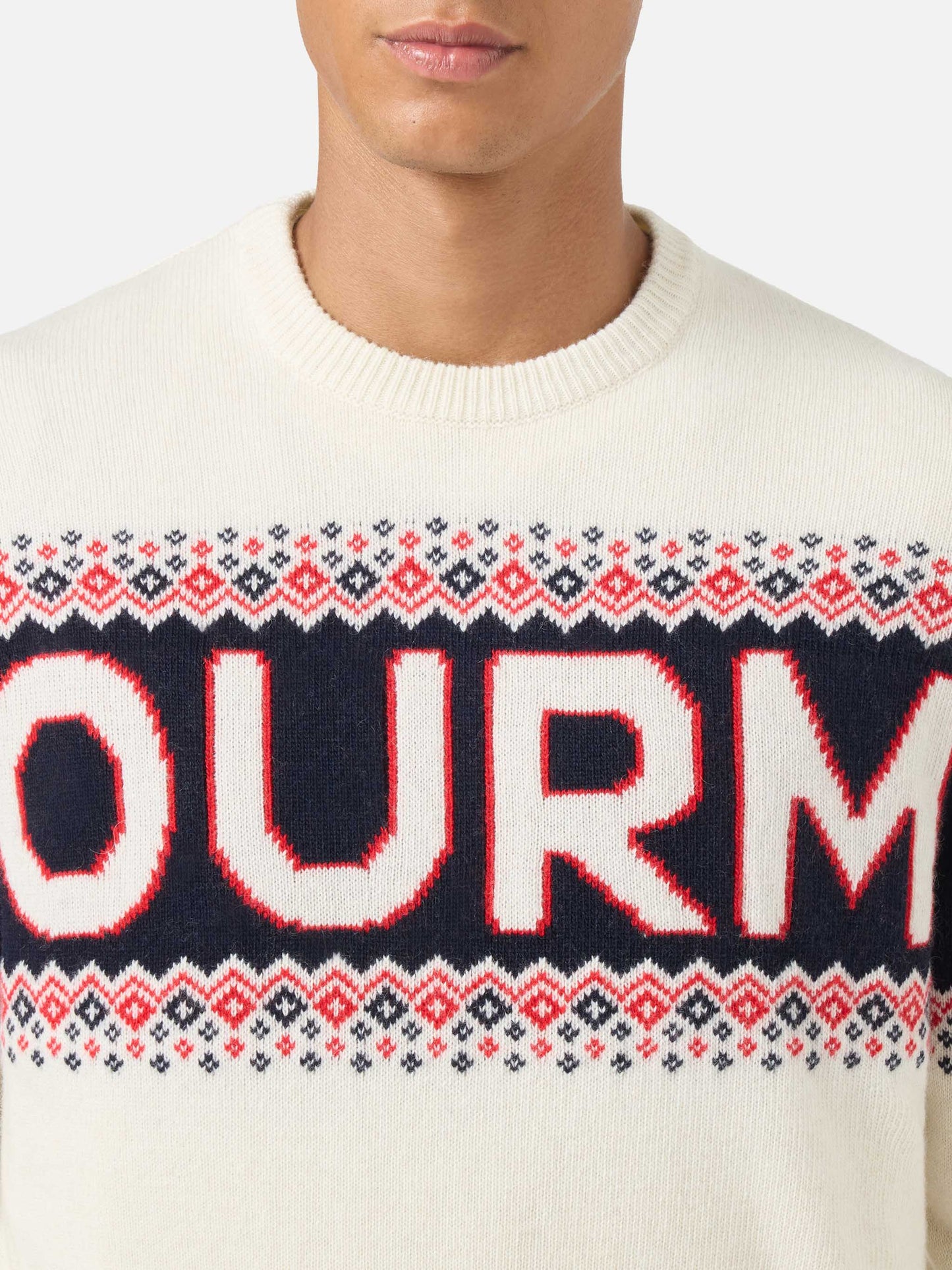 Crewneck-Pullover Heron mit Courma-Jacquard 