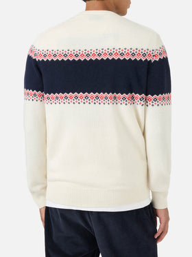 Crewneck-Pullover Heron mit Courma-Jacquard 