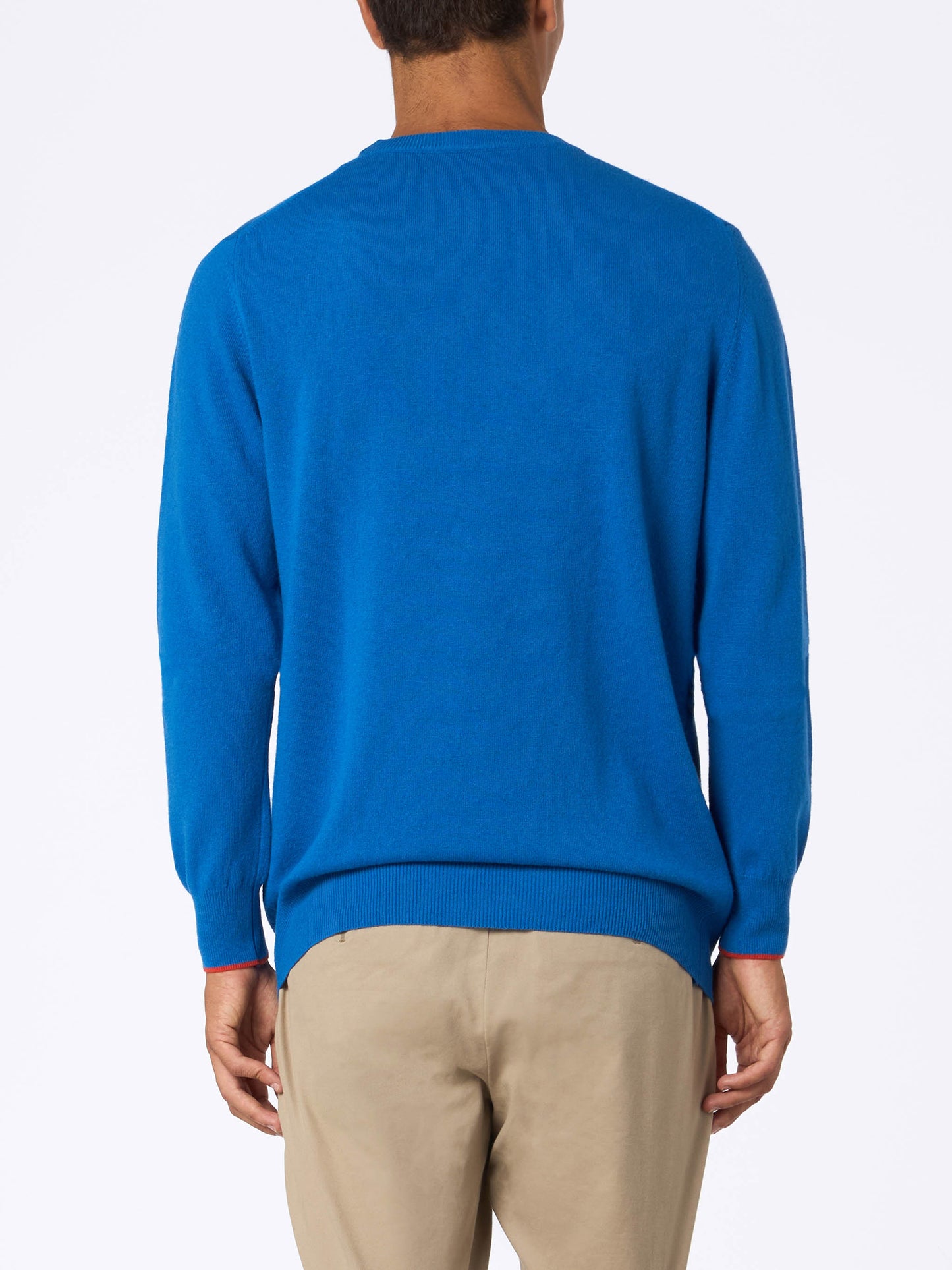 Man ski blue sweater Heron with Ho sempre sbagliato tutto embroidery - MC2 Saint Barth