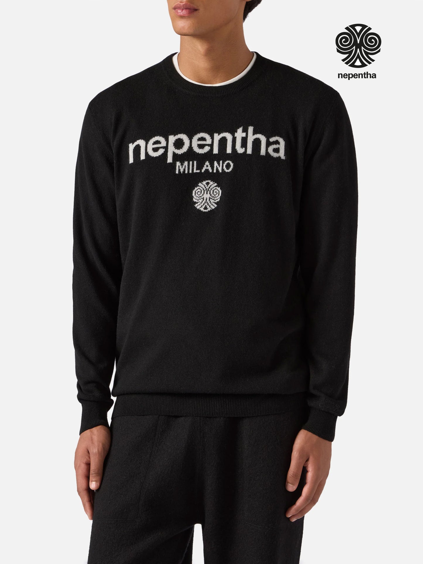 Heron Light crewneck with Nepentha jacquard | NEPENTHA SPECIAL EDITION