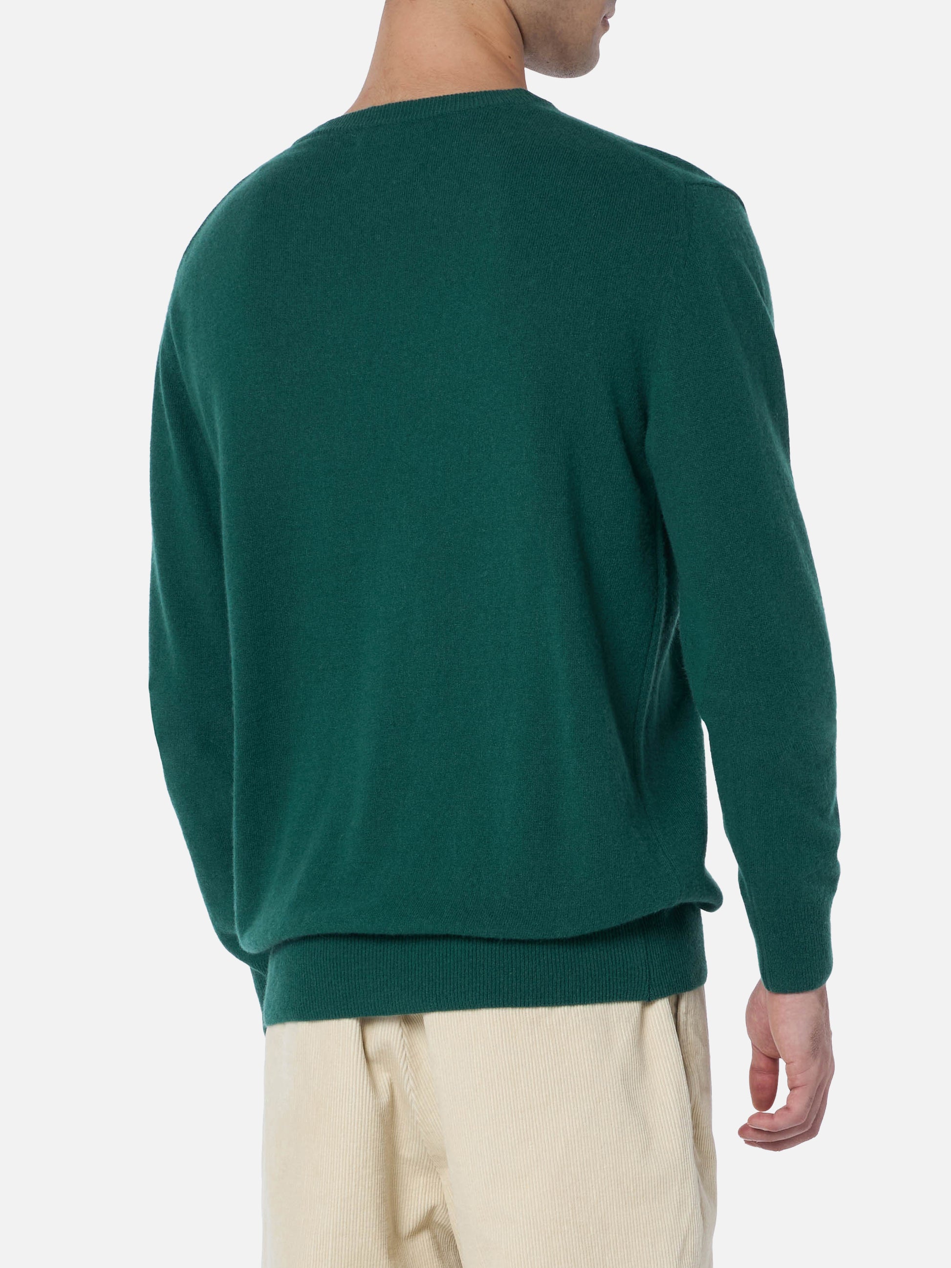 Man green sweater Heron with It's wine o'clock embroidery - MC2 Saint Barth