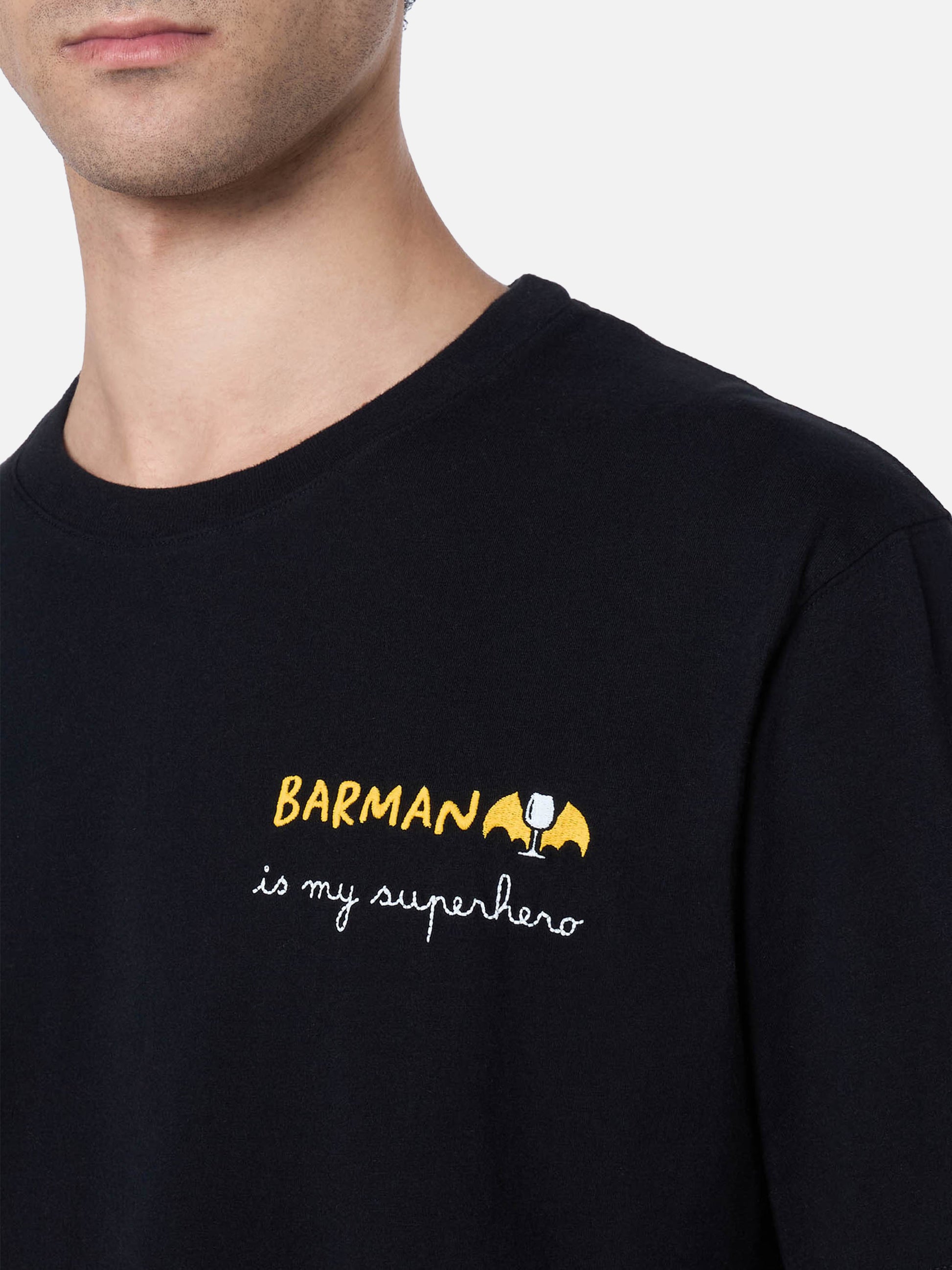Man heavy cotton t-shirt Arnott with Barman embroidery - MC2 Saint Barth