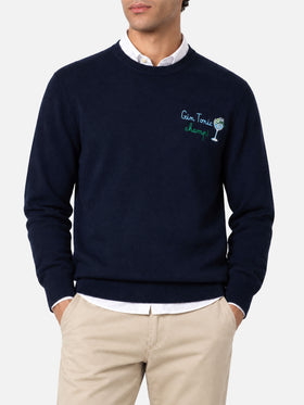 Sudadera con cuello redondo Heron con bordado cocktail Gin tonic champ 