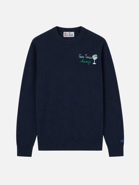 Sudadera con cuello redondo Heron con bordado cocktail Gin tonic champ 