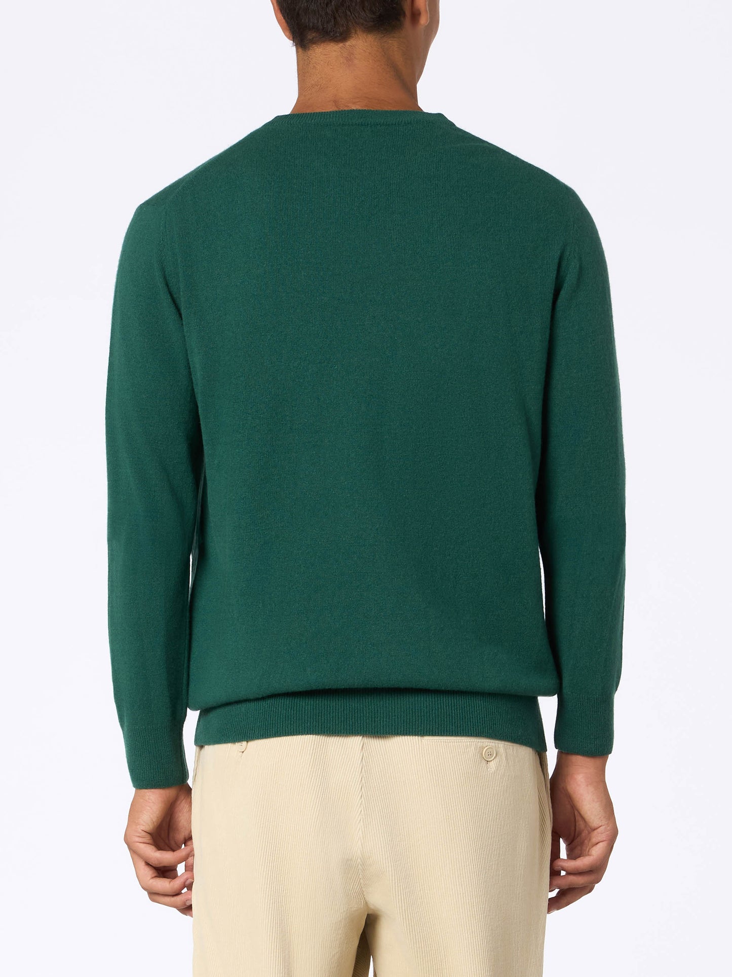 Man green sweater Heron with Time is precious embroidery - MC2 Saint Barth