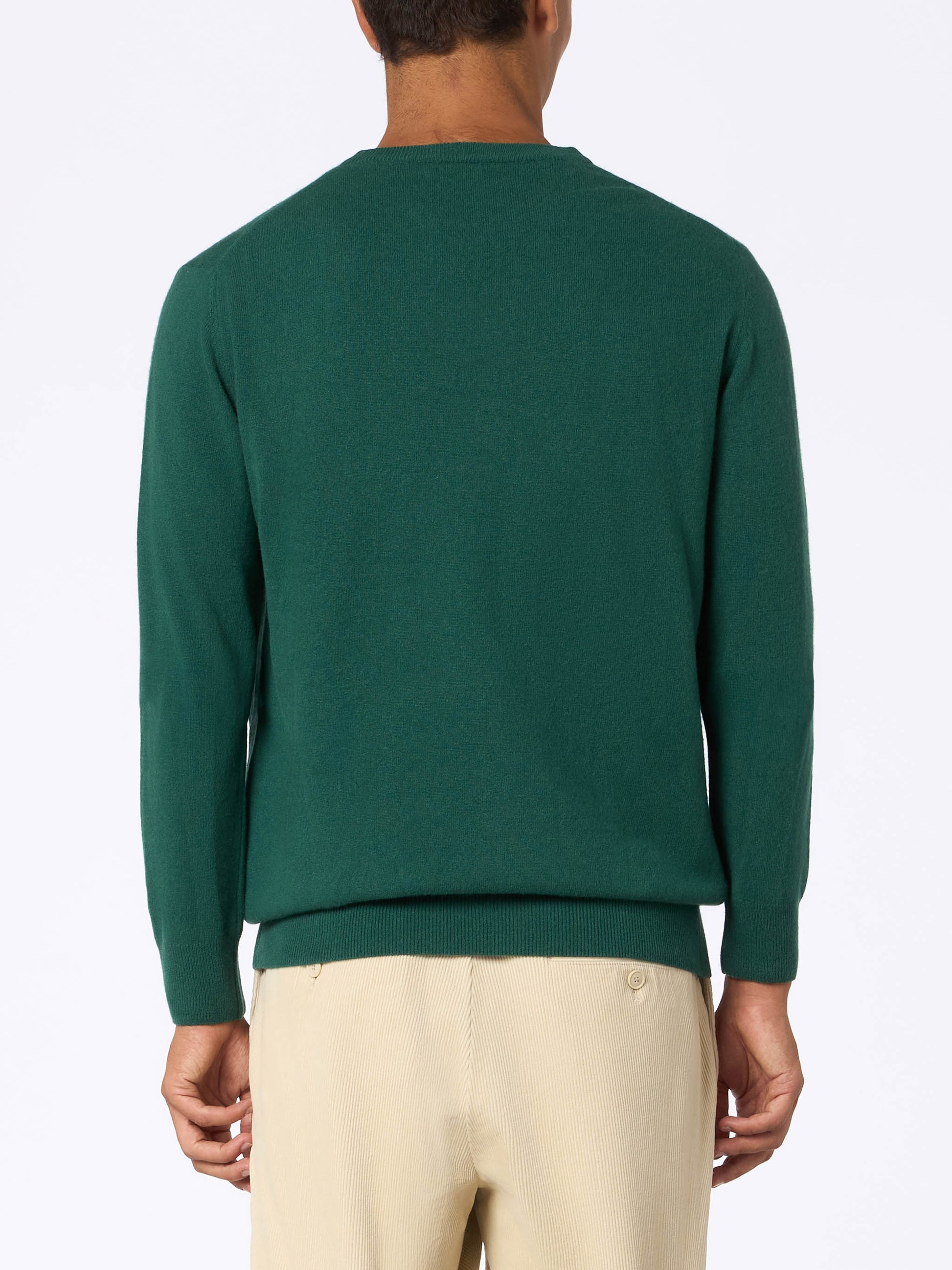 Man green sweater Heron with Time is precious embroidery - MC2 Saint Barth