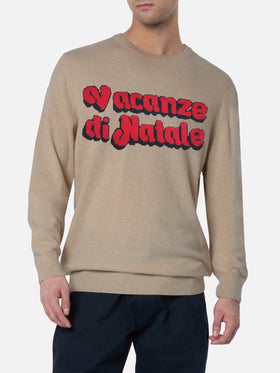 Man sweater Heron with Vacanze di Natale jacquard | VACANZE DI NATALE SPECIAL EDITION - MC2 Saint Barth