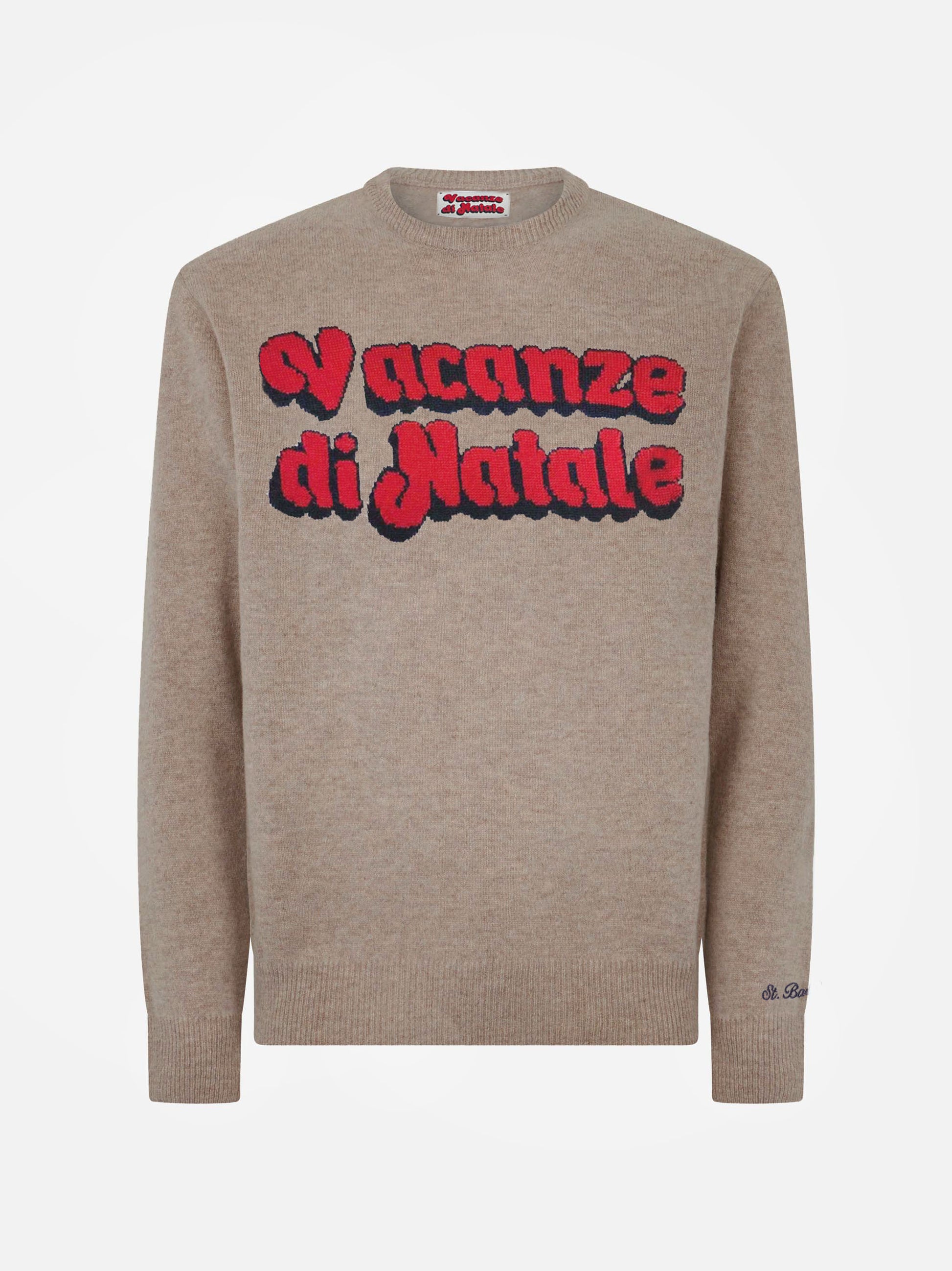 Man sweater Heron with Vacanze di Natale jacquard | VACANZE DI NATALE SPECIAL EDITION - MC2 Saint Barth