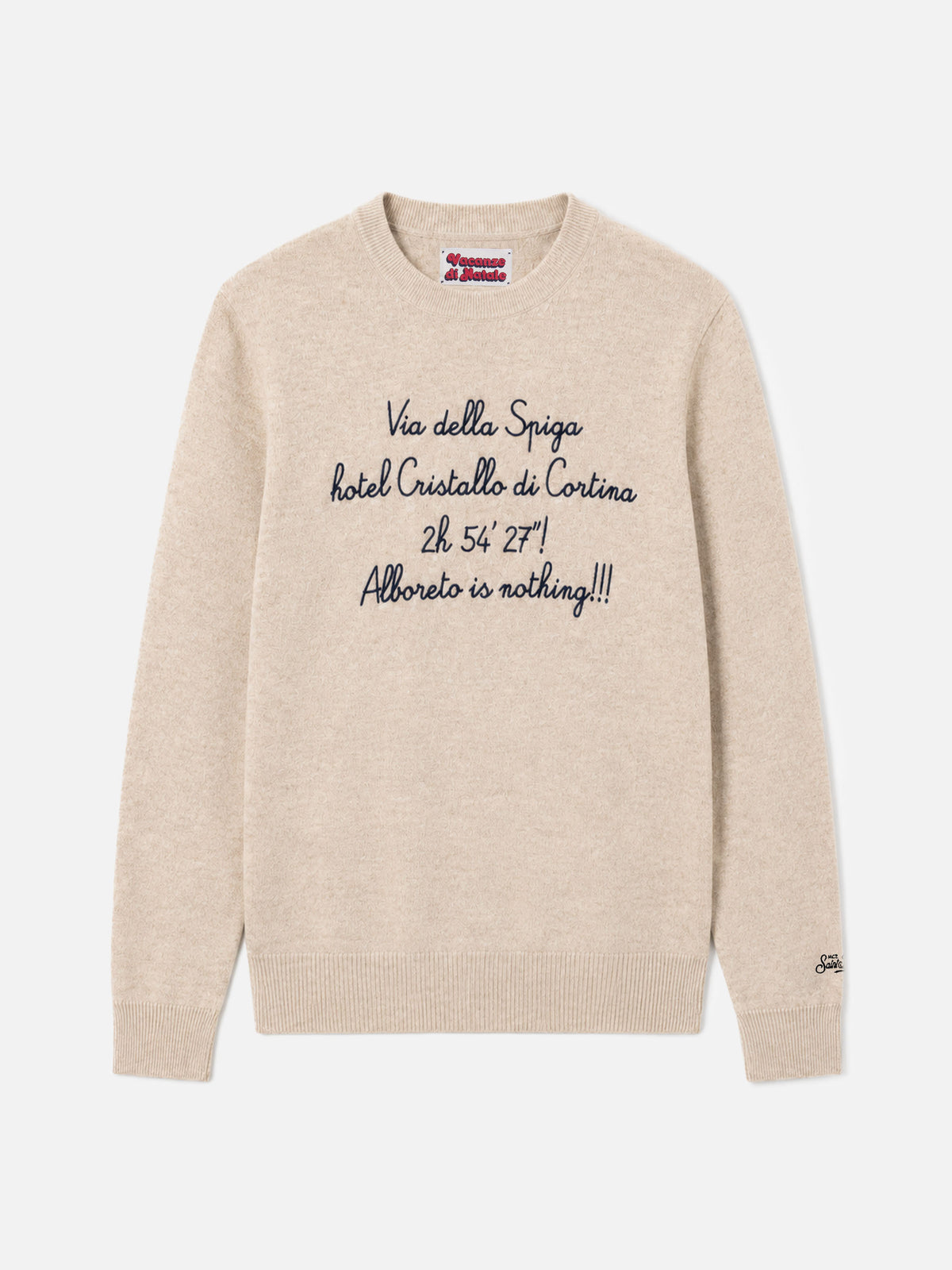Sweat col rond Heron Light avec broderie Via della Spiga... | VACANZE DI NATALE SPECIAL EDITION 