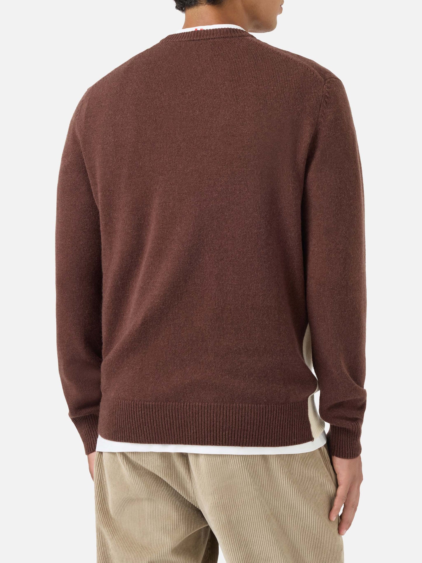 Suéter de cuello redondo con jacquard de postal Cortina 