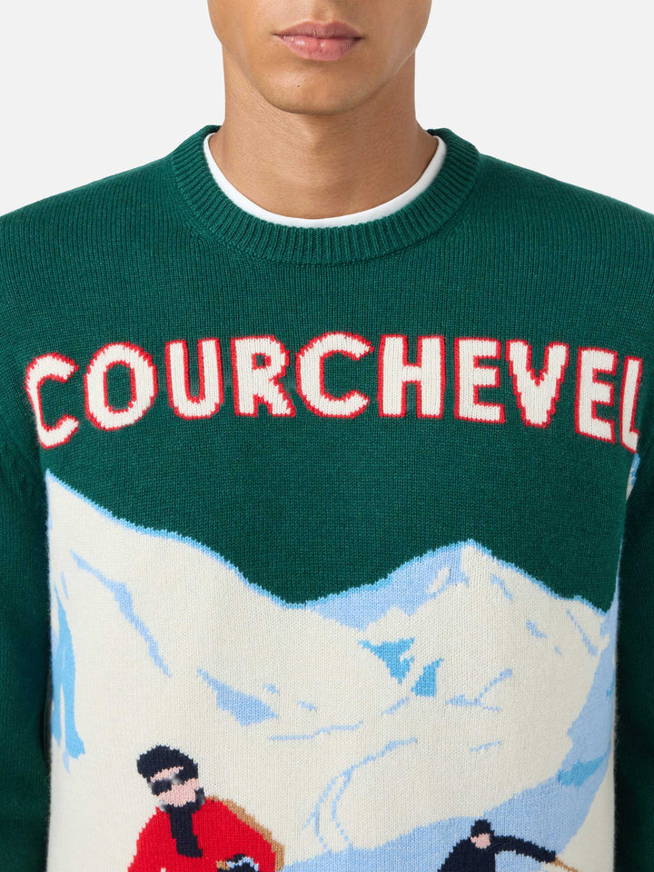 Maglione girocollo Heron con jacquard cartolina Courchevel