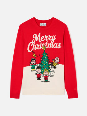 Pull col rond Red Heron en maille avec intarsia Merry Christmas | Special edition 