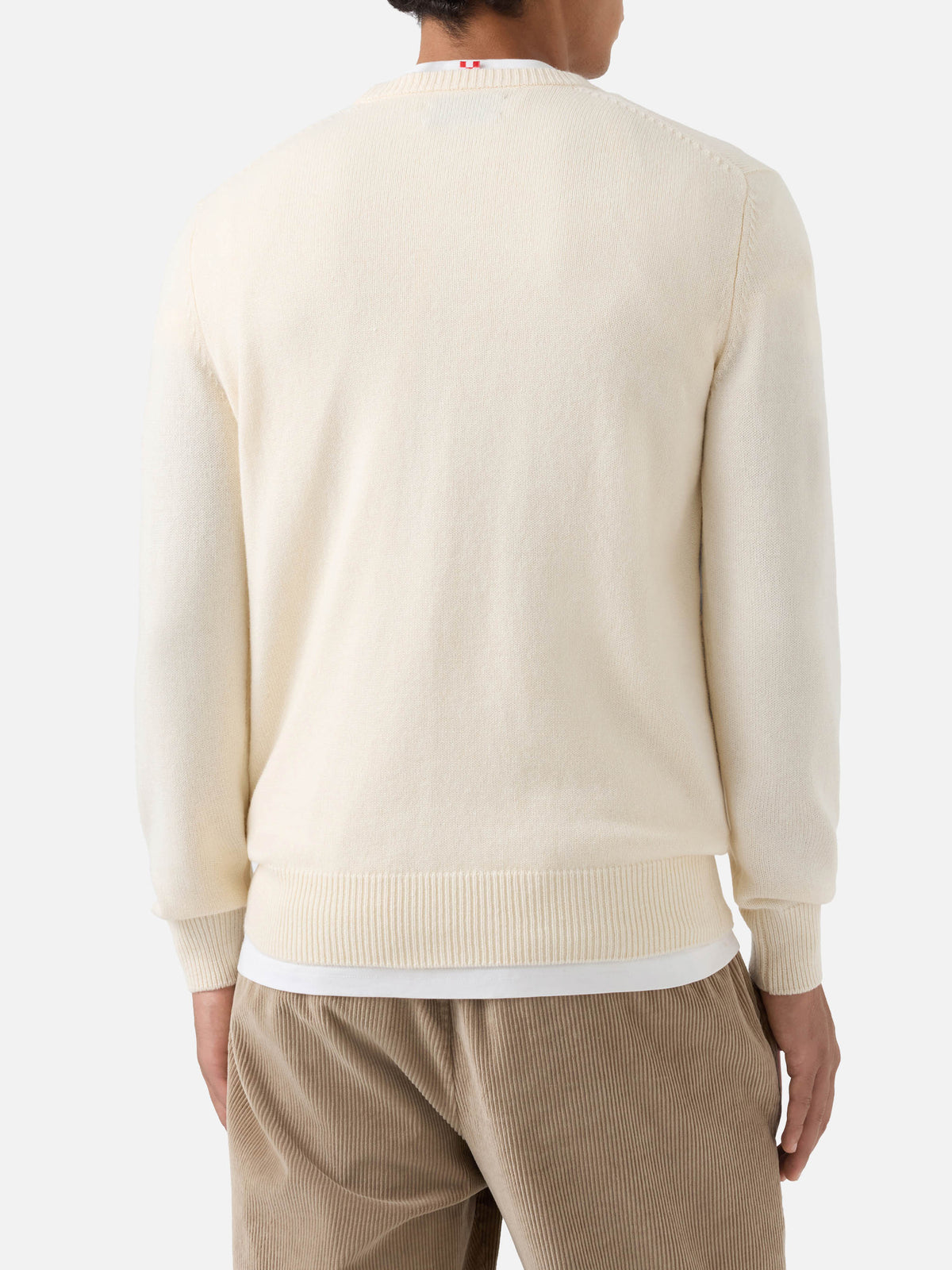Pull col rond Grey Heron en maille avec intarsia St. Moritz | Special edition 