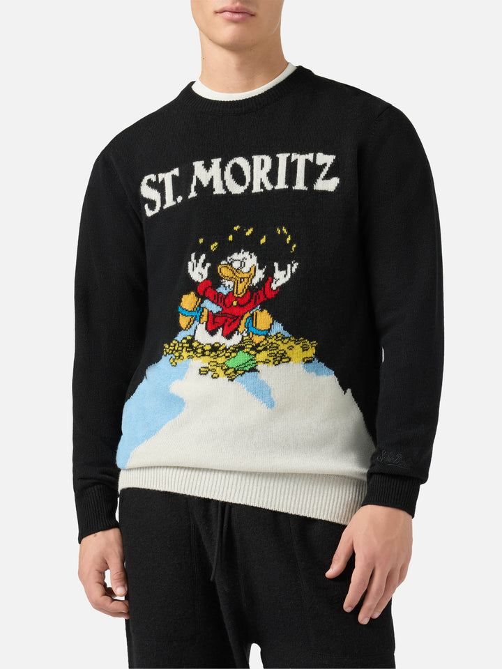 Heron sweater in black with Uncle Scrooge St. Moritz jacquard | DISNEY SPECIAL EDITION
