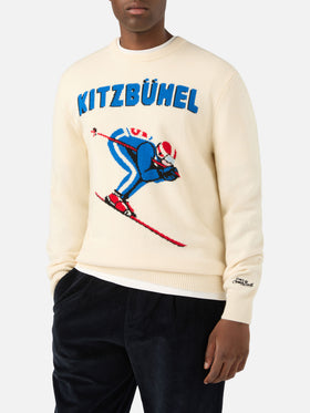 Grey Heron Rundhals-Strickpullover mit Kitzbühel-Intarsie 