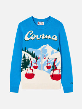 Maglione Heron con jacquard cartolina Courma