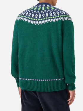 Pull en alpaga Heron Nordic Soft avec jacquard Fair Isle et broderie Courma 