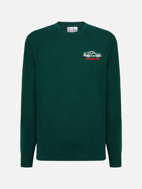 Crewneck sweater Heron Light with Cortina '83 embroidery