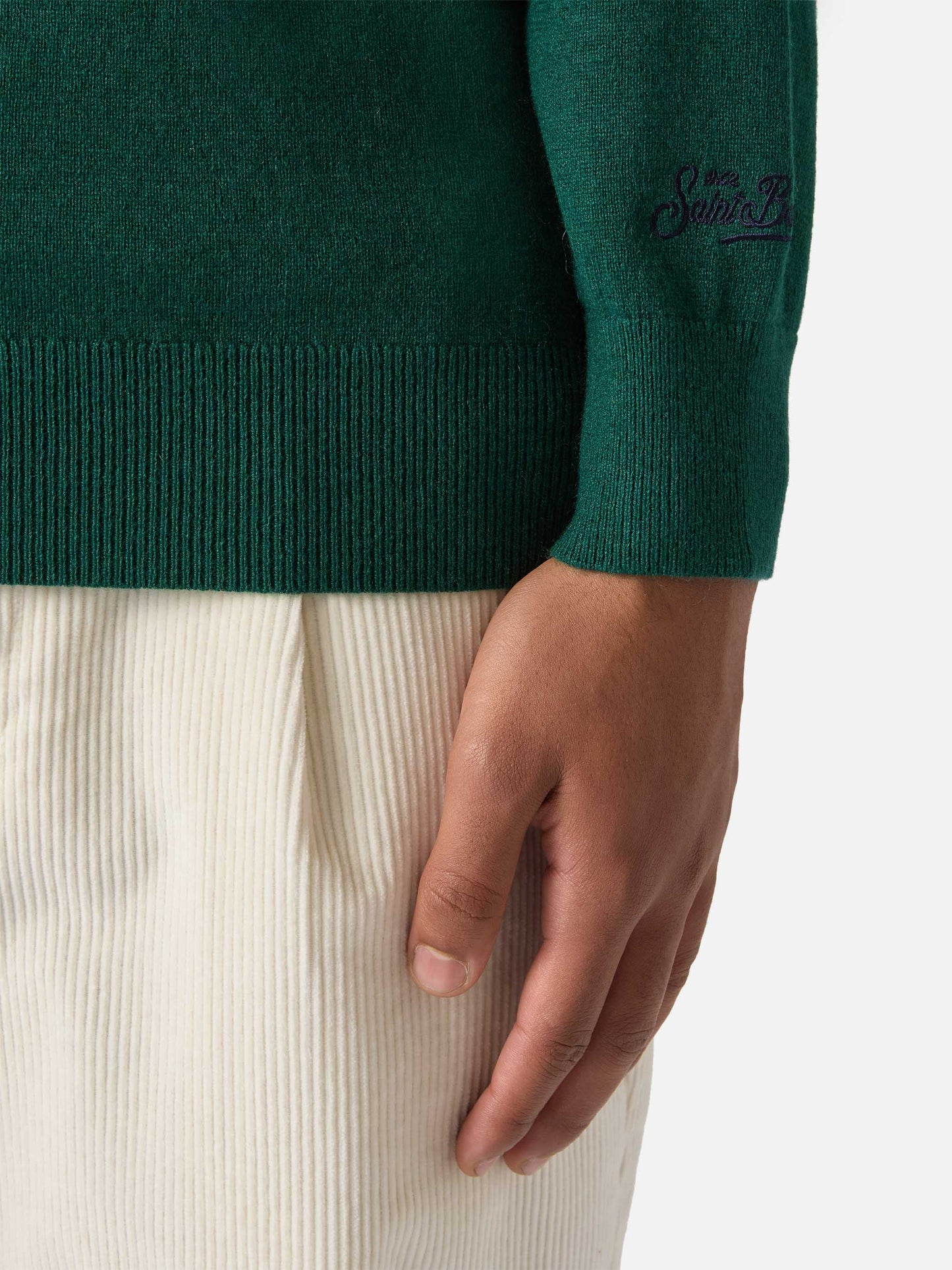 Crewneck sweater Heron Light with Cortina '83 embroidery