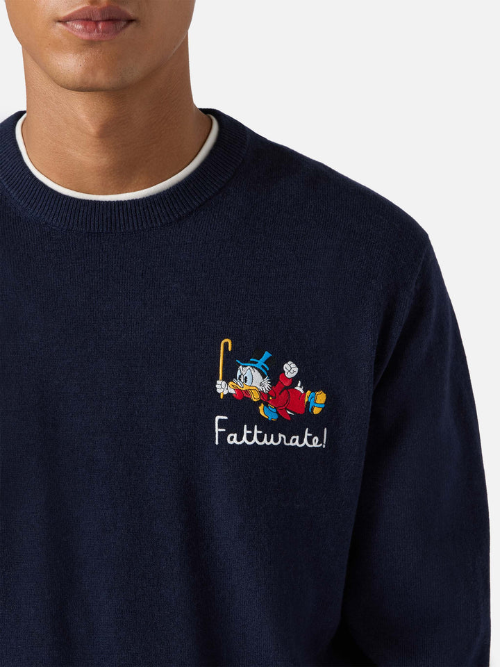 Maglione a girocollo Heron Light con ricamo zio Paperone |DISNEY SPECIAL EDITION