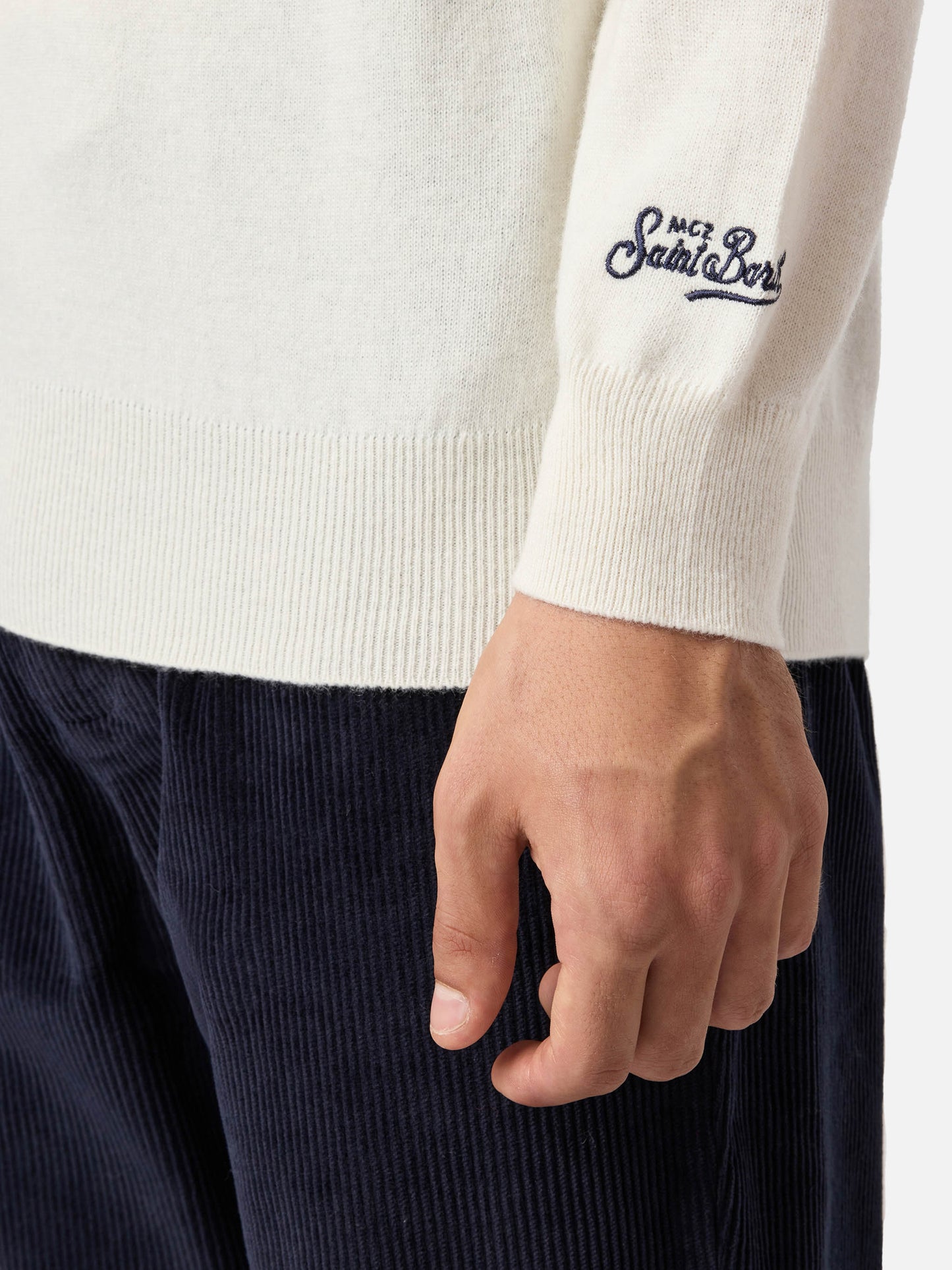 Crewneck sweater Heron Light with Vacanze di Natale embroidery | VACANZE DI NATALE SPECIAL EDITION
