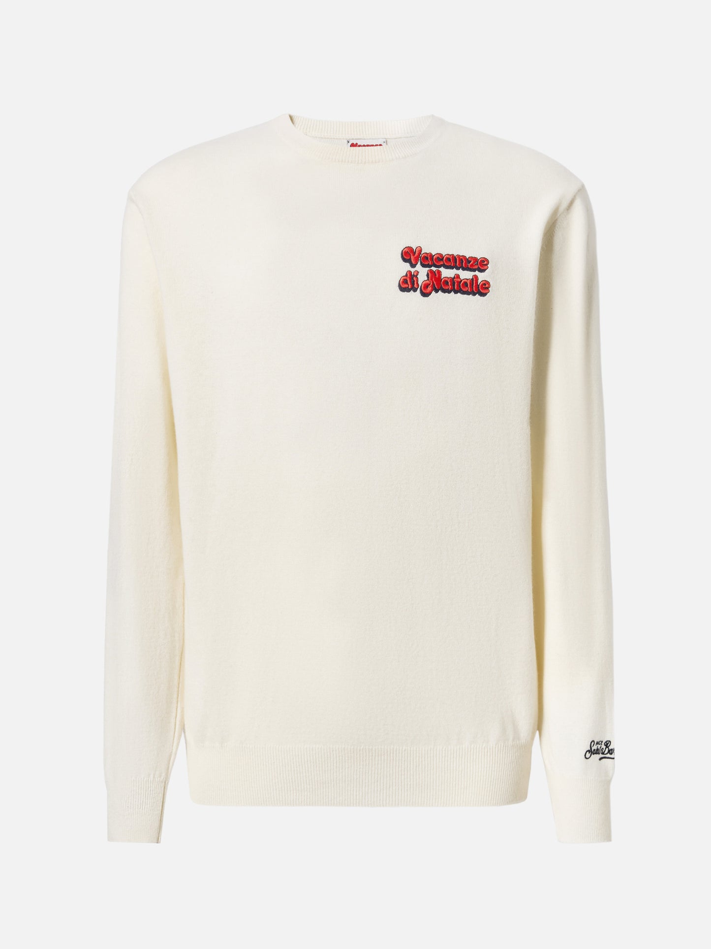 Crewneck sweater Heron Light with Vacanze di Natale embroidery | VACANZE DI NATALE SPECIAL EDITION
