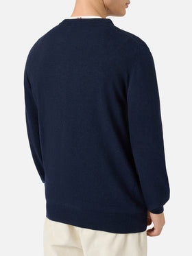 Rundhalspullover Heron Light mit Non sono bello, piaccio! Stickerei | VACANZE DI NATALE SONDERAUSGABE