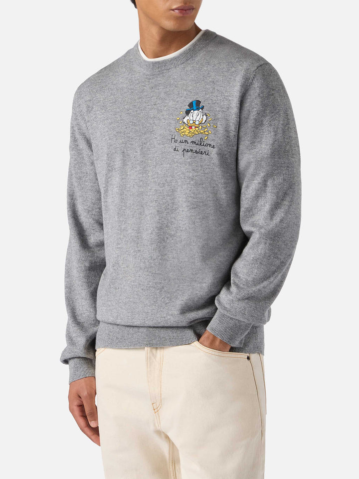 Maglione a girocollo Heron Light con ricamo zio Paperone | DISNEY SPECIAL EDITION