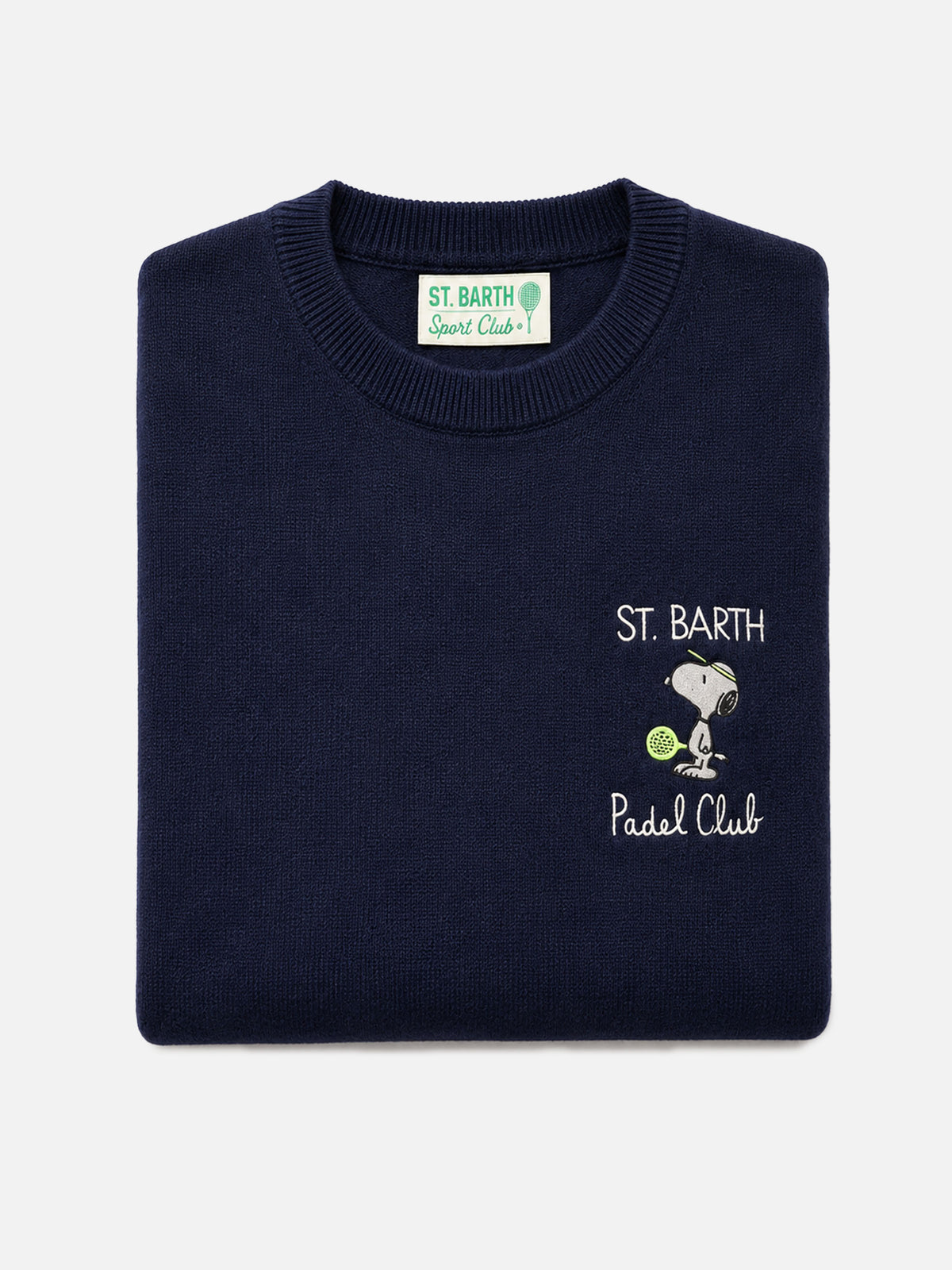 Pull col rond Heron Light avec broderie Snoopy padel club | PEANUTS SPECIAL EDITION 