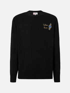 Crewneck sweater Heron Light with Golden Power embroidery