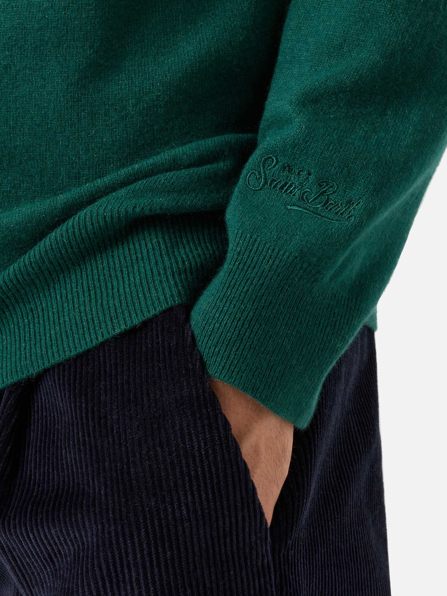 Crewneck sweater Heron Light with 15/0 battuta regolare! embroidery | VACANZE DI NATALE SPECIAL EDITION
