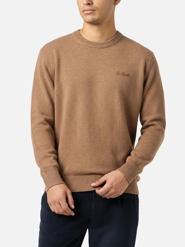 Maglione Regent in lambswool beige