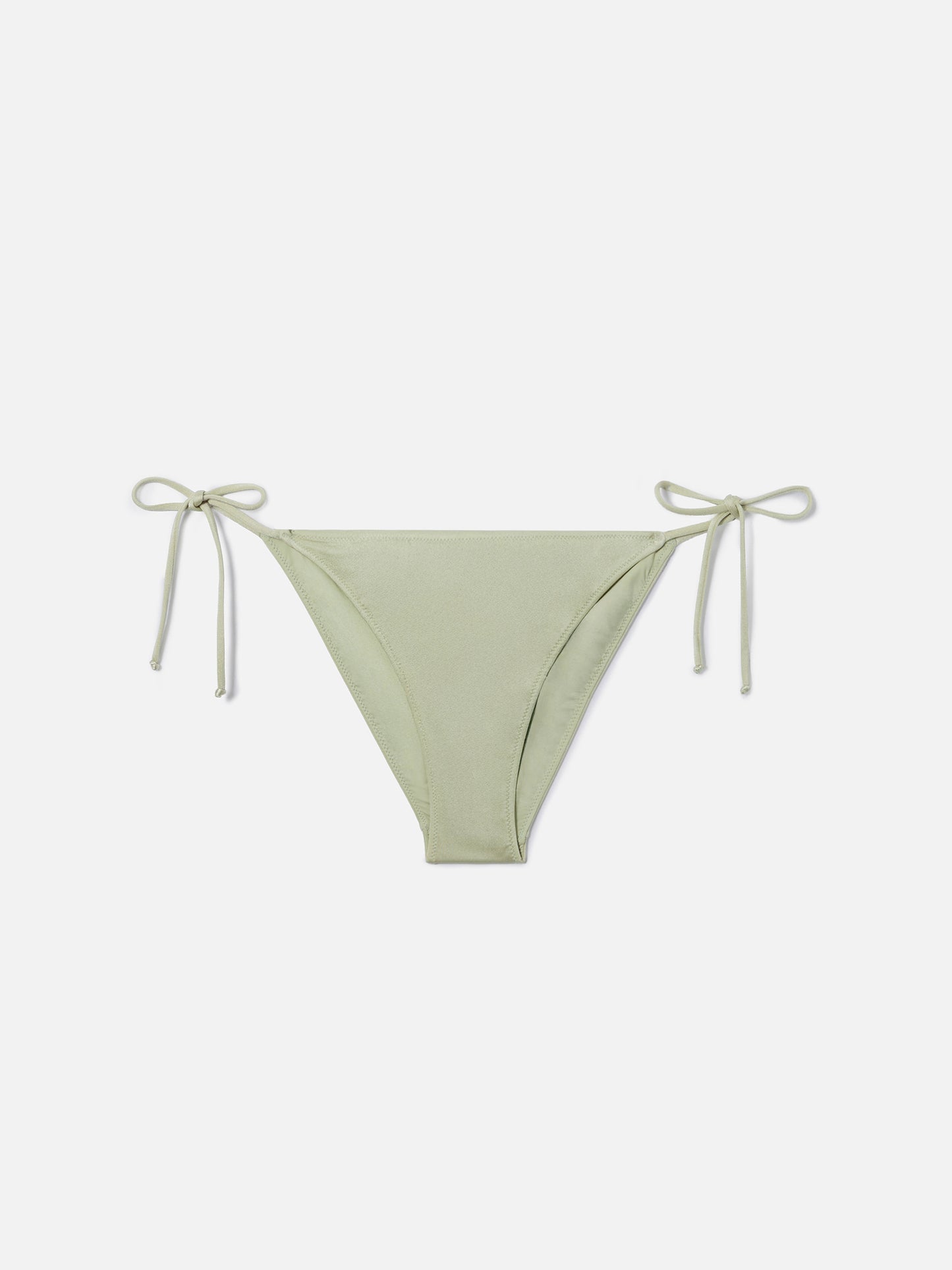Bas de bikini classique Virgo en tissu vert menthe à finition brillante 