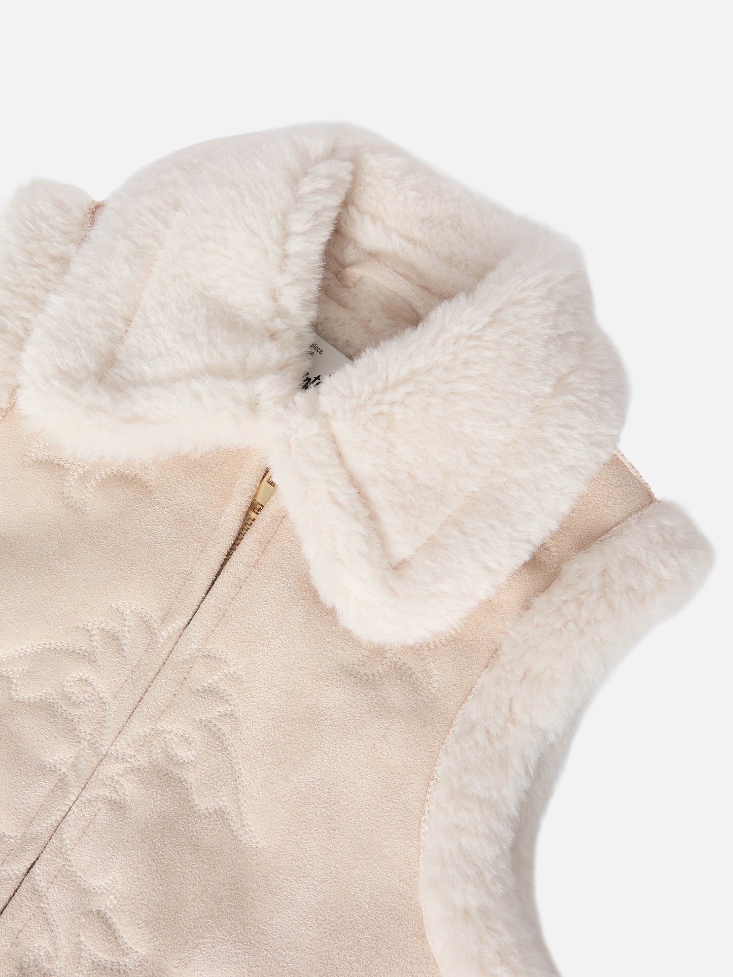 Hesketh Jr. Weste aus Kunstfell mit Westernstickerei