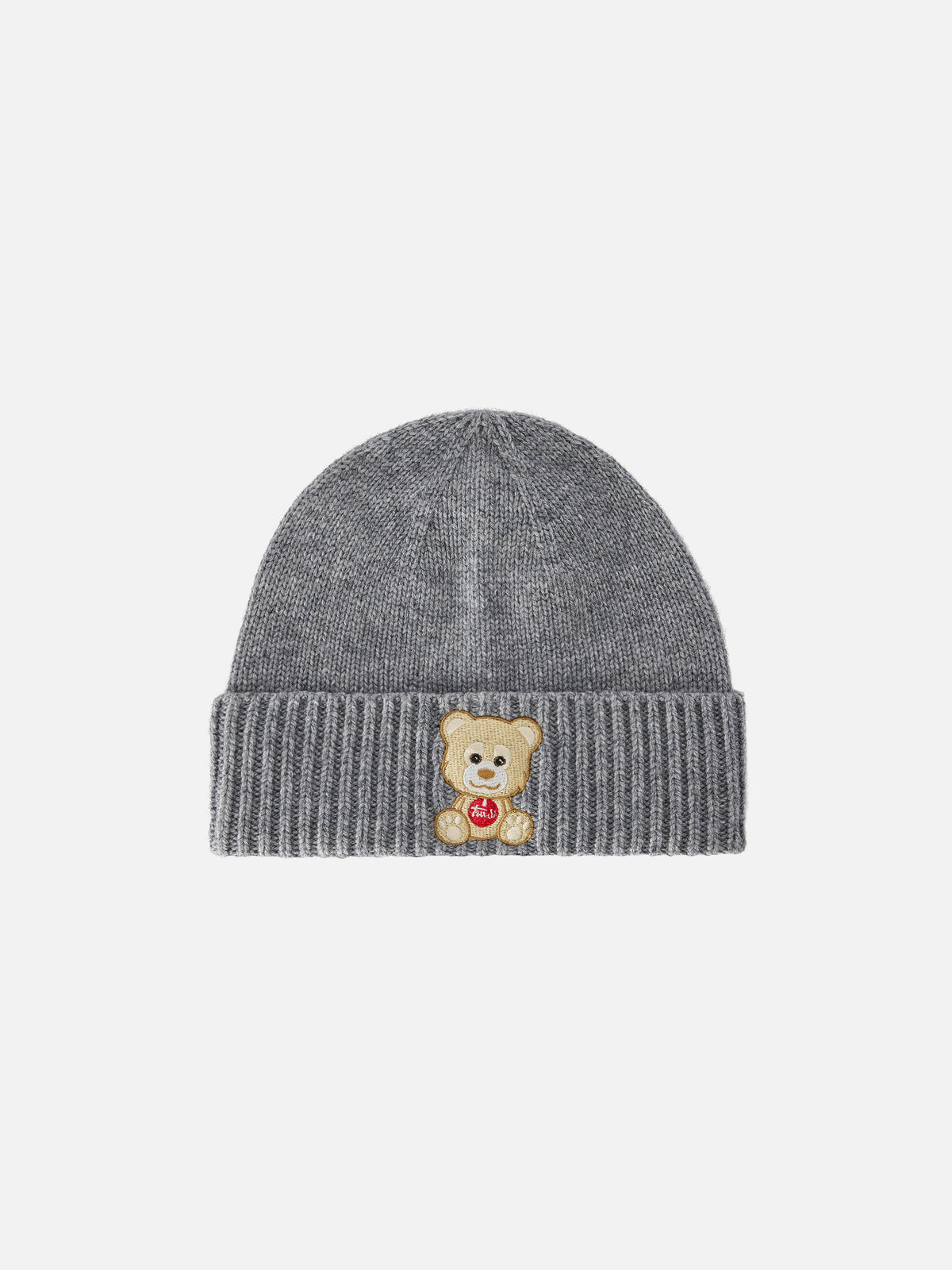 Graue Holden-Mütze mit Teddybär-Stickerei | Special edition 