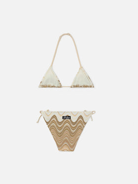 Bikini de triángulo clásico Holly en tejido raschel 