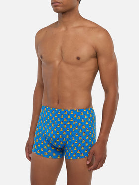 Boxer underwear Howard in tessuto stretch con stampa paperella