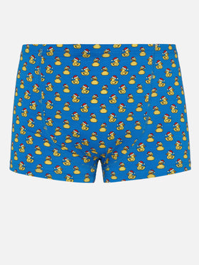 Boxer underwear Howard in tessuto stretch con stampa paperella
