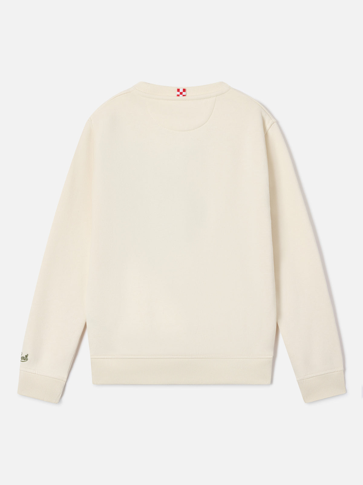 Sweat-shirt Hutton coloris crème en mélange de coton avec patch éponge dinosaure | Special edition 