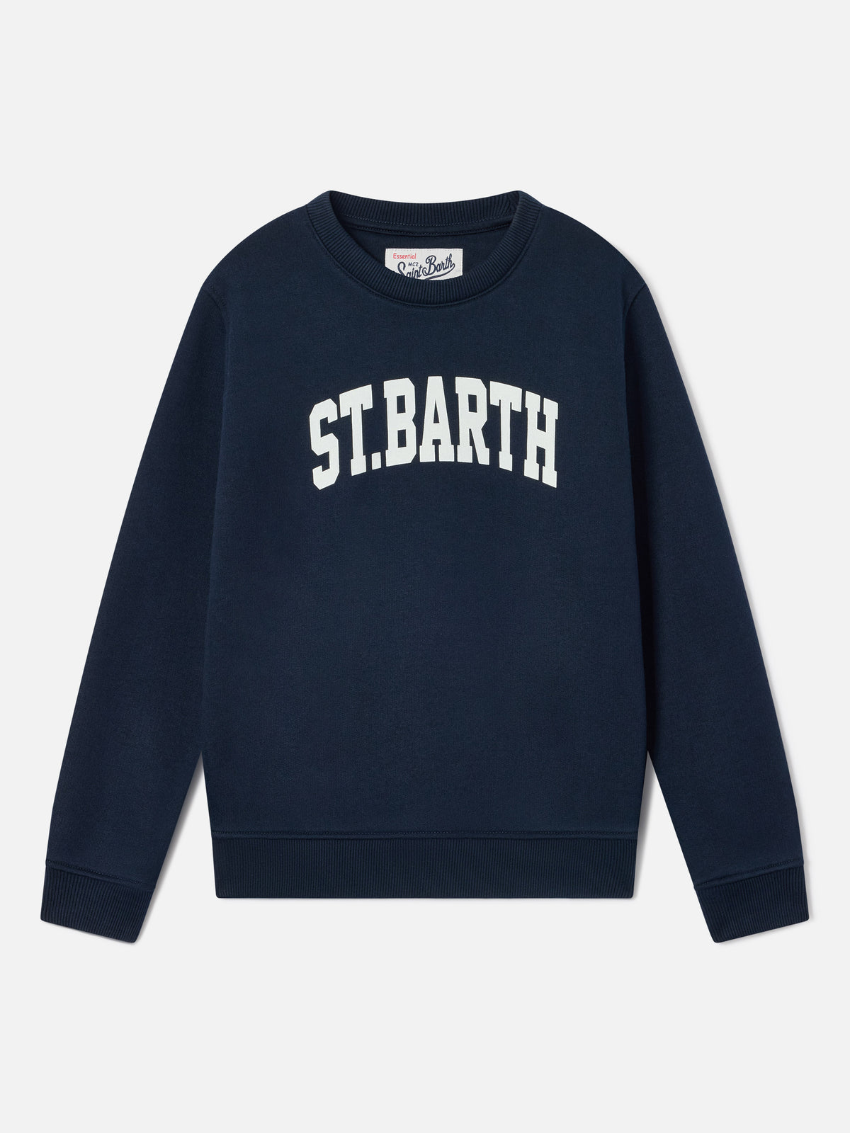 Sudadera Hutton azul marino de mezcla de algodón blue con estampado St. Barth 