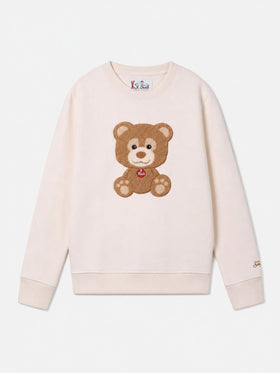 Crewneck-Sweatshirt Hutton mit Trudi-Bären-Patch aus Frottee | TRUDI SPECIAL EDITION 