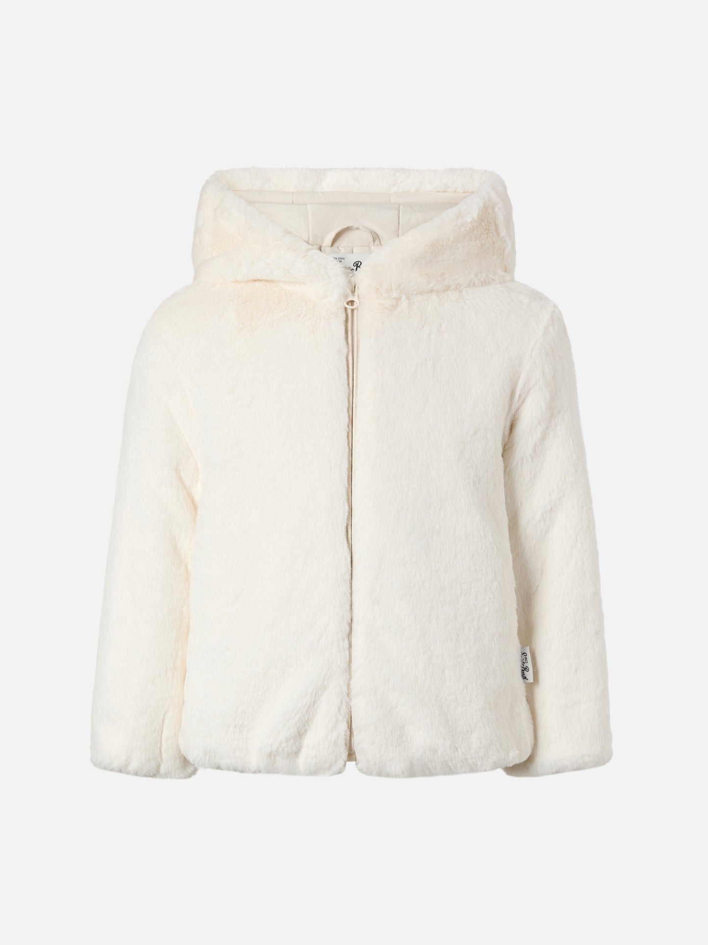 Kunstpelzjacke mit Kapuze, Ohren und Trudi-Anhänger