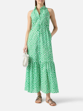 Neckholderkleid Ida mit geometrischem Muster