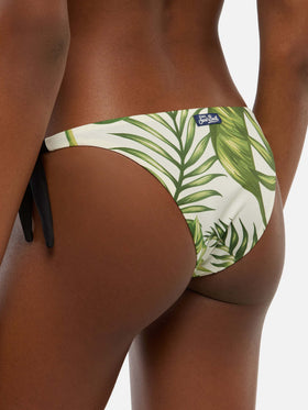 Ines classic swim briefs with tropical print