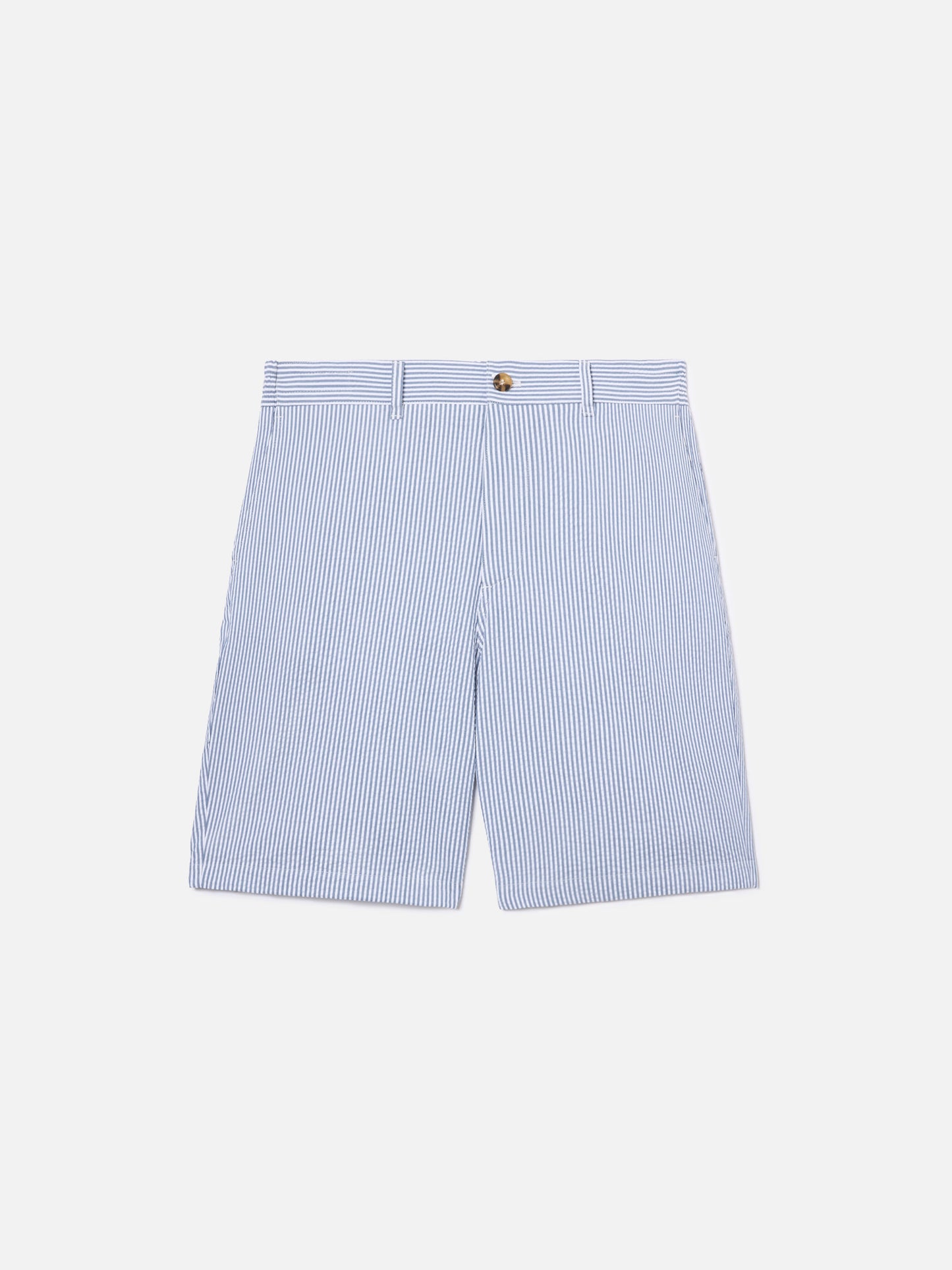Bermuda Ischia in seersucker a righe blu navy