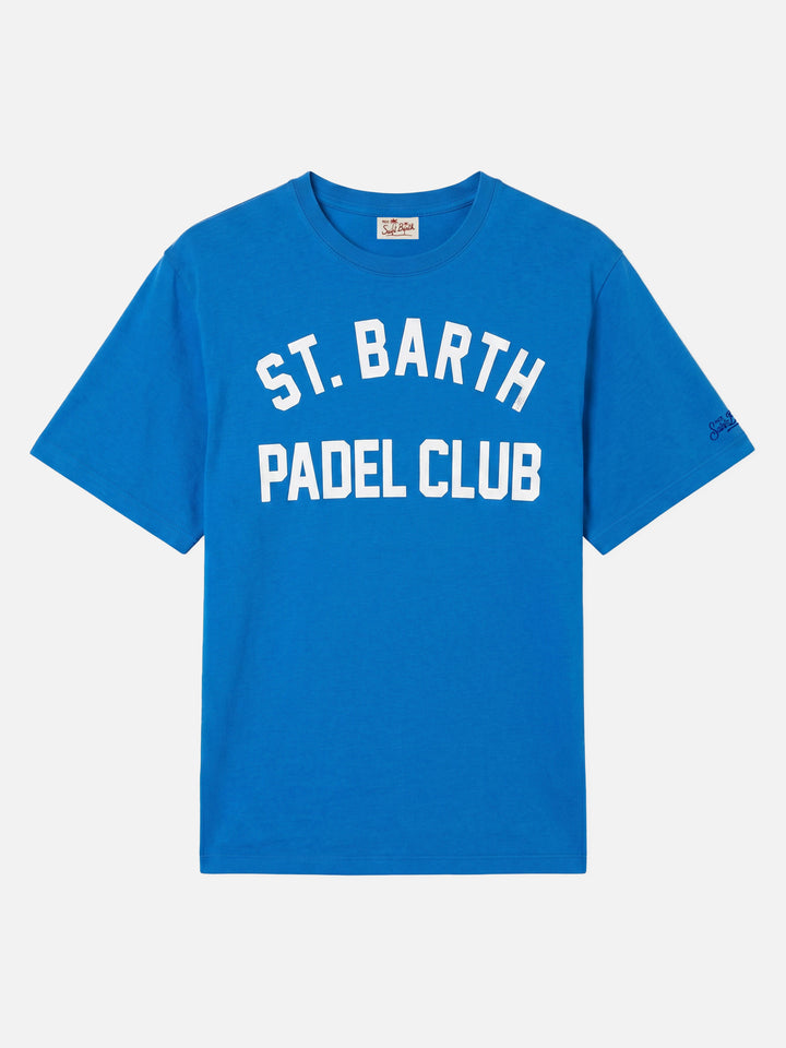 T-shirt Jack stampa St. Barth Padel Club bluette
