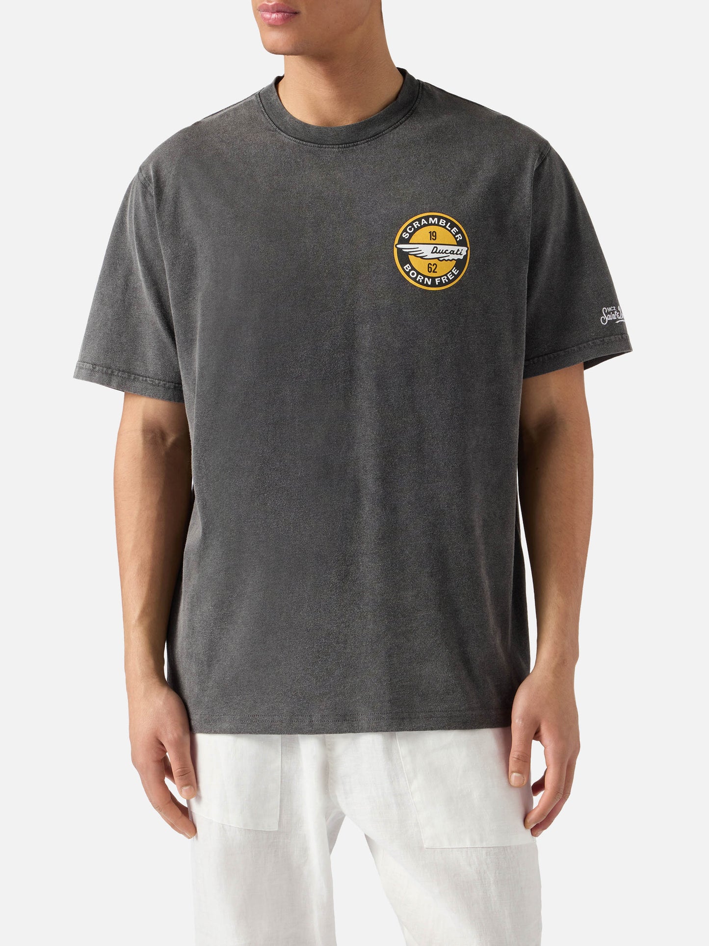 T-shirt Jack nera con stampa Ducati Scrambler | Special Edition