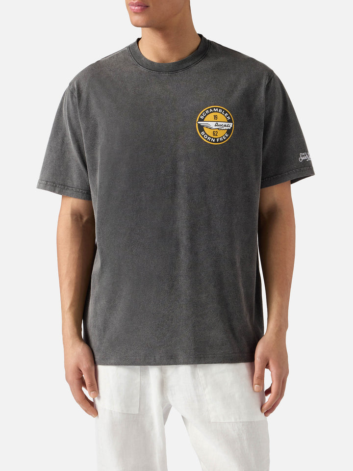 Black Jack t-shirt with Ducati Scrambler print | Special Edition