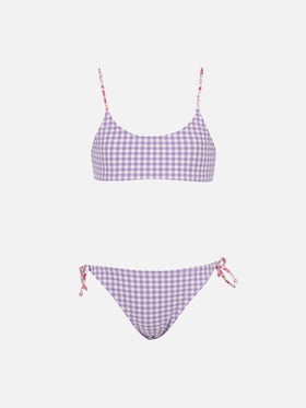 Girl double face bralette bikini Jaiden | MADE WITH LIBERTY FABRIC - MC2 Saint Barth